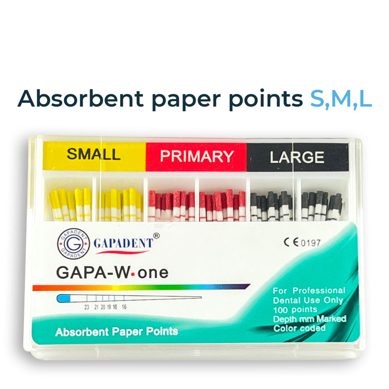 GAPA-W-One Absorbent Paper Points S,M,L (100 points)X