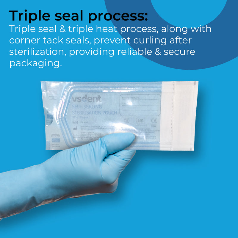 Self Sterilisation Pouches 57mmx130mm (Pack of 200)