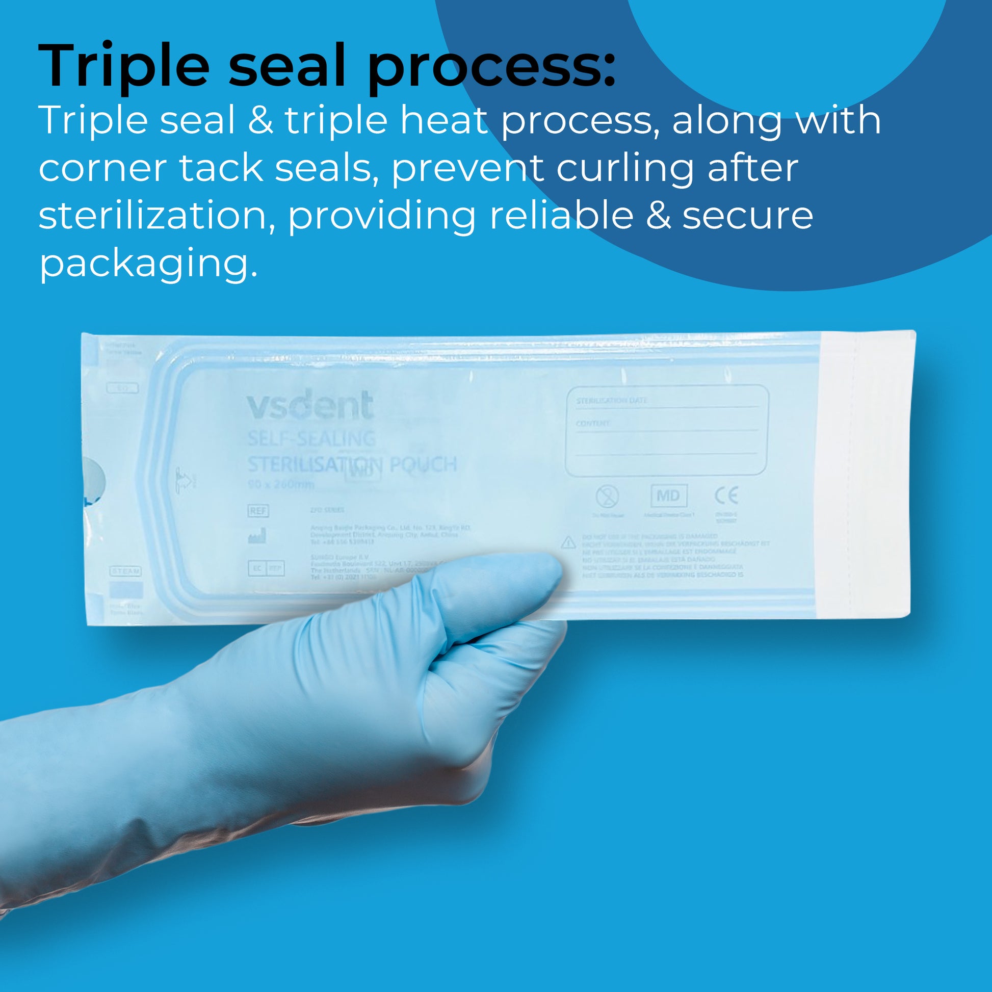 Self Sterilisation Pouches 90x260mm (Pack of 200) (8499074367743)