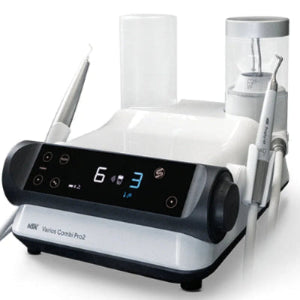 Dental equipment with various components on a white background