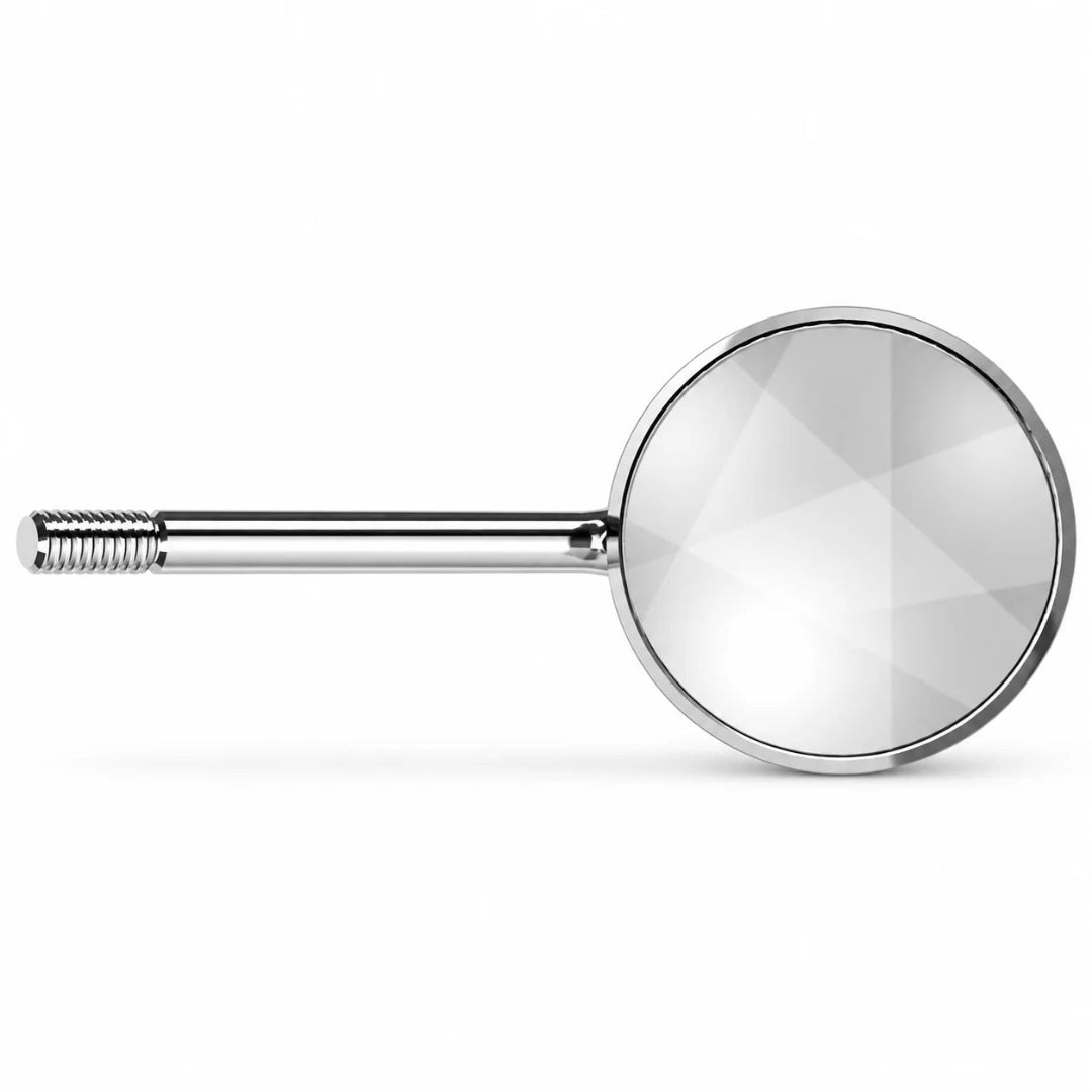 Acteon Rhodium Plain Mouth Mirrors No. 2–6, Simple Stem (Box of 12)