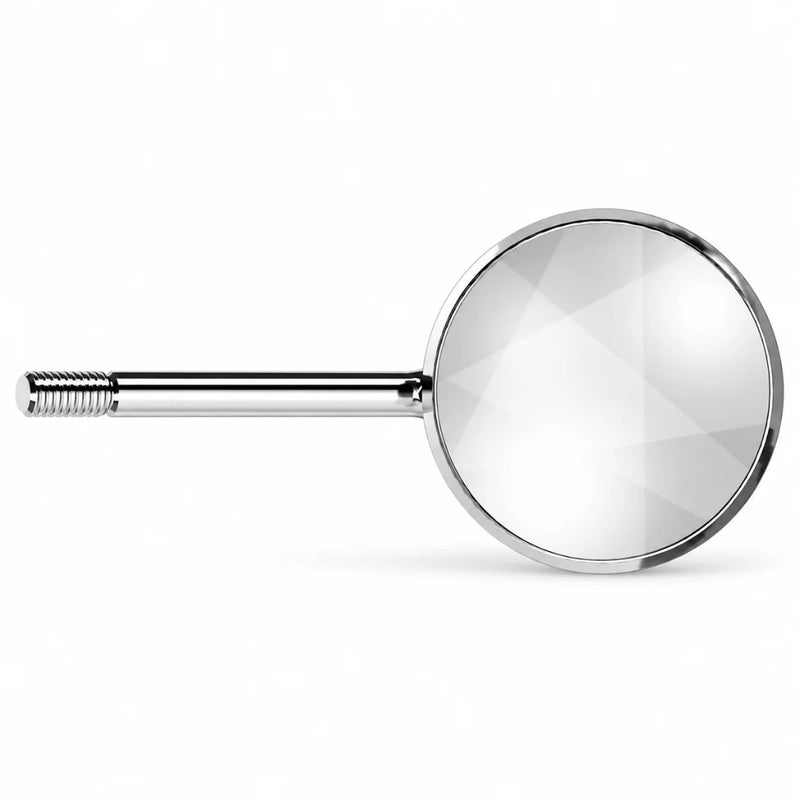 Acteon Rhodium Plain Mouth Mirrors No. 2–6, Simple Stem (Box of 12)