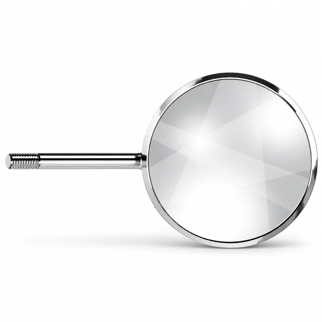 Acteon Rhodium Plain Mouth Mirrors No. 8–10, Simple Stem