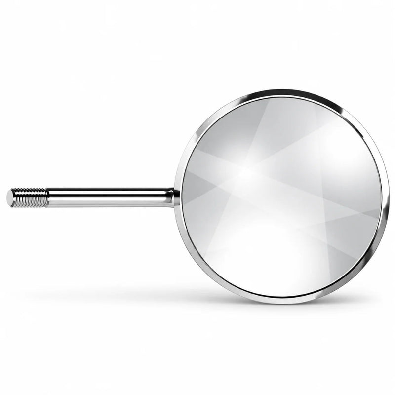 Acteon Rhodium Plain Mouth Mirrors No. 8–10, Simple Stem