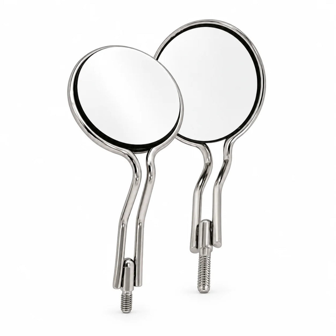 Acteon Double-Sided Rhodium Mirror No. 4 – Simple Stem