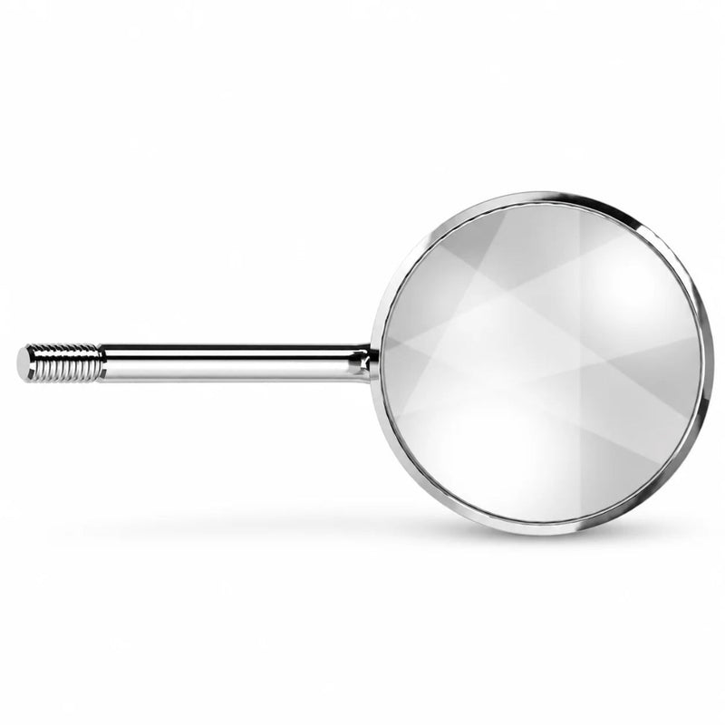 Acteon Rhodium Plain Mouth Mirrors No. 2–6, Simple Stem (Box of 12)