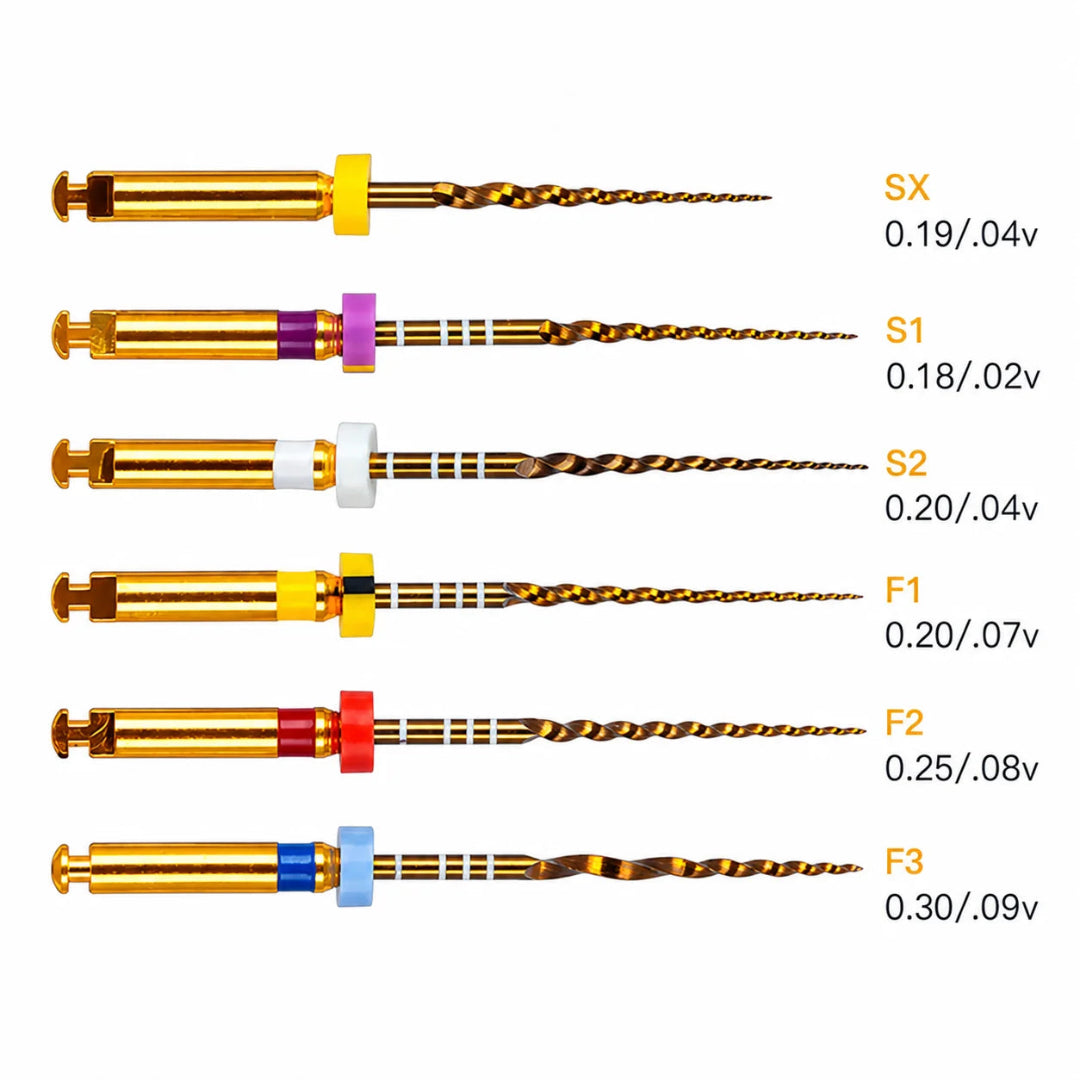 Dental MTaper NiTi File Rotary Engine Files 25mm (Pack of 6)