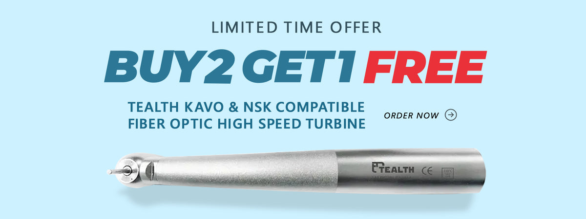 Buy 2 Get 1 Free - Tealth KAVO & NSK Compatible Fibre Optic High Speed Turbine