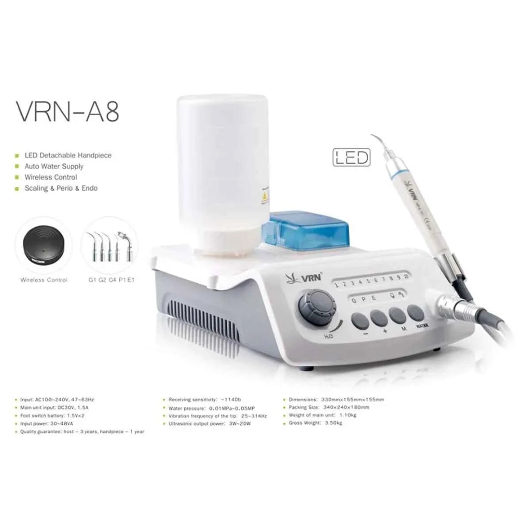 VRN A8 Piezo Aqua portable LED Ultrasonic Scaler unit with Auto-water Supply Bottle