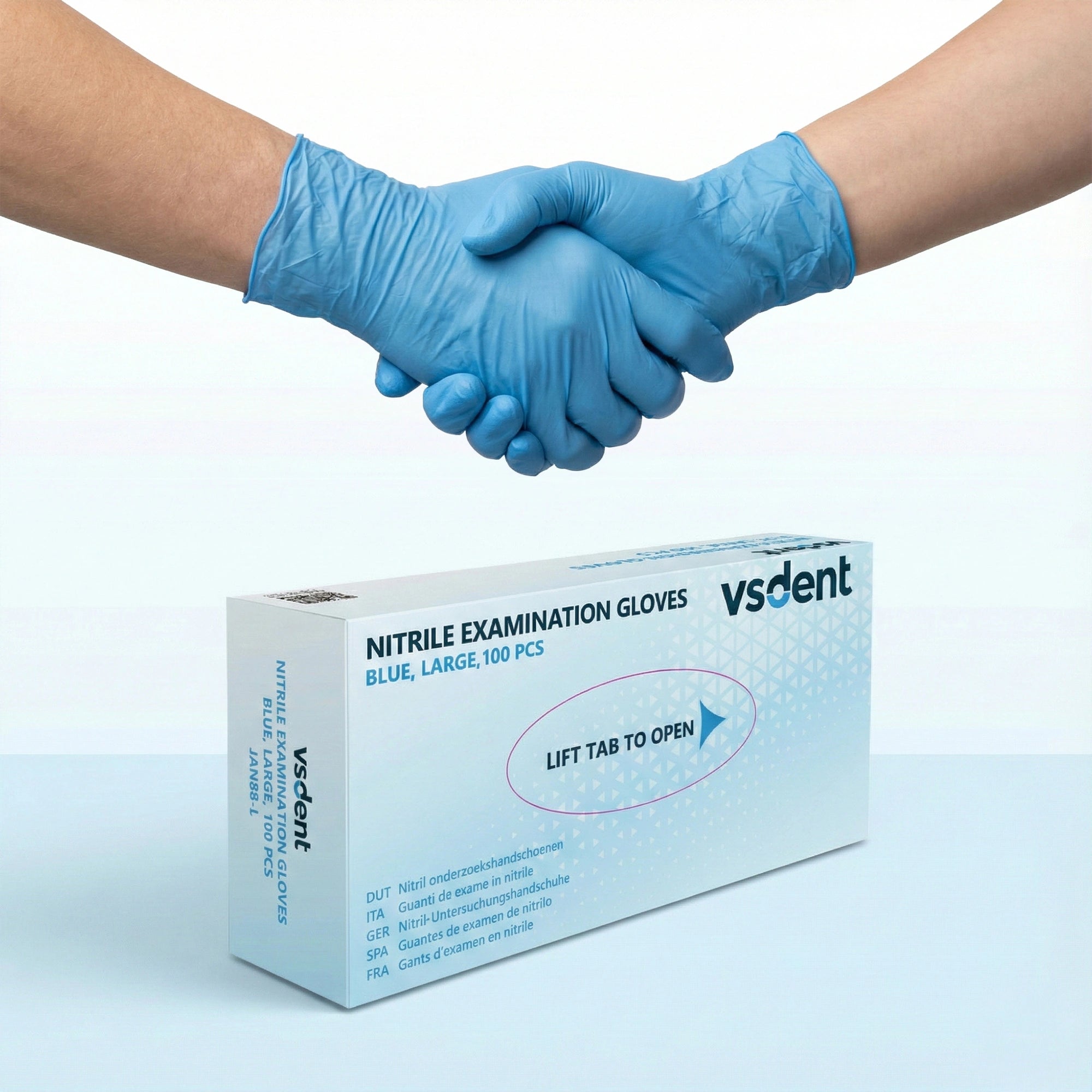 Blue Nitrile Gloves Case (1 Case = 10 Boxes)