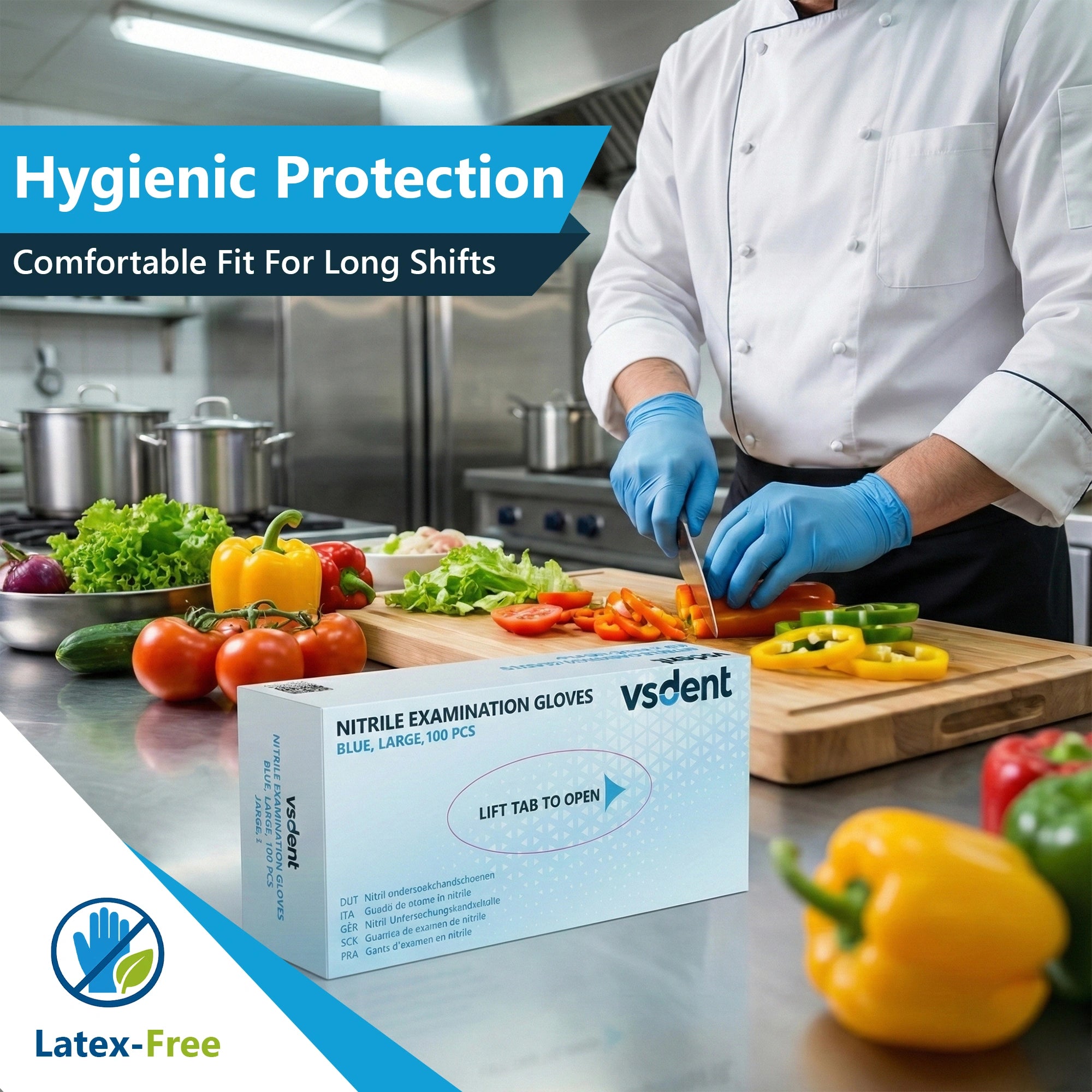 Blue Nitrile Gloves Case (1 Case = 10 Boxes)