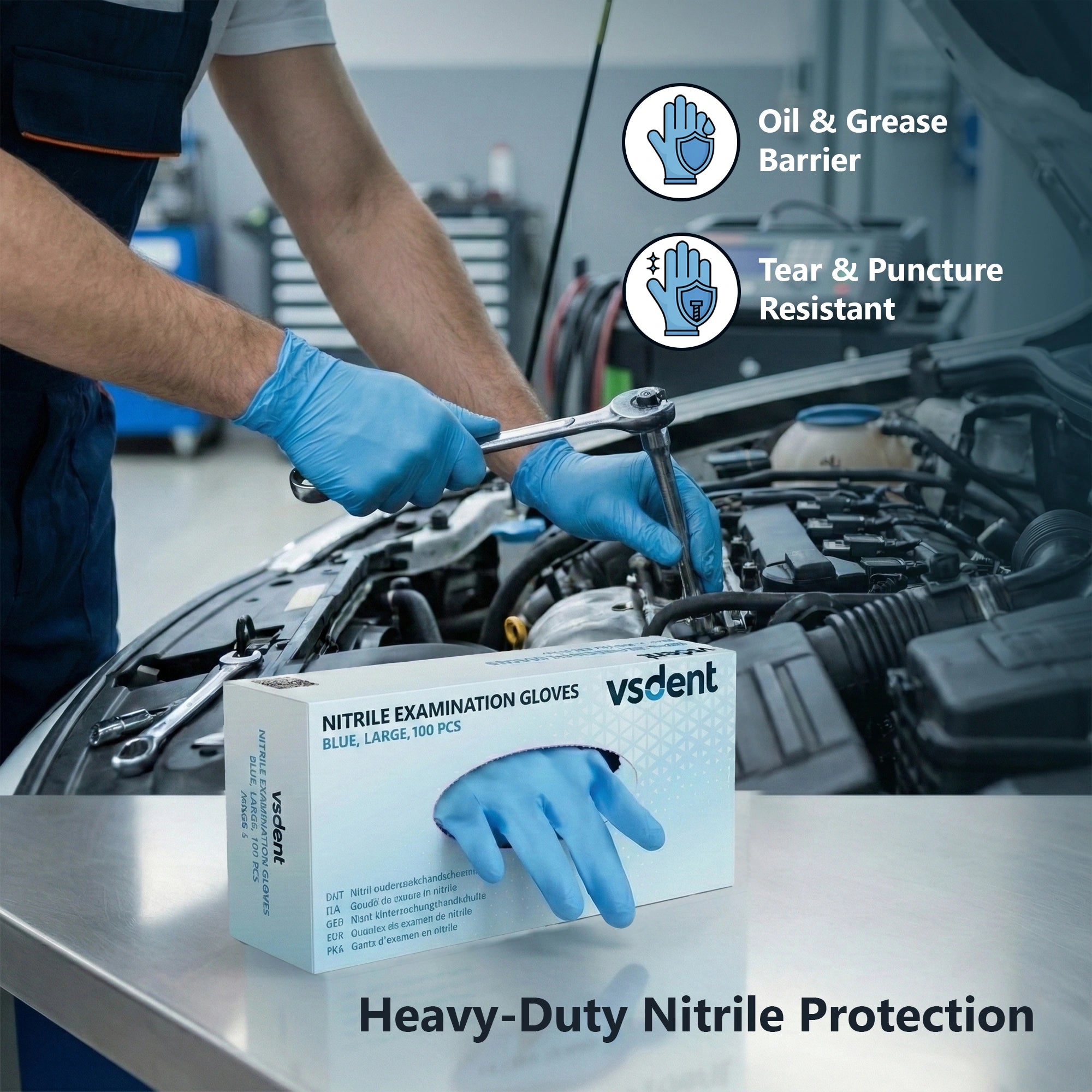 Blue Nitrile Gloves Pack Of 100