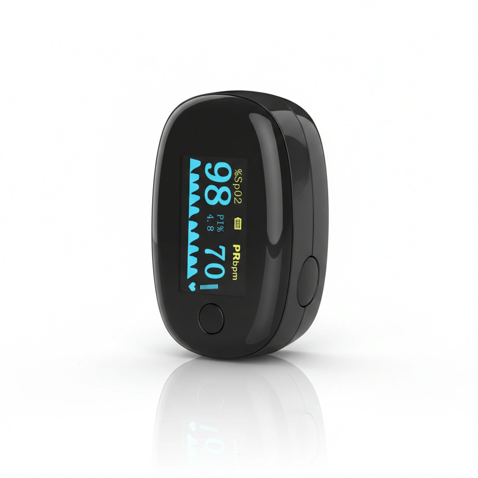Black Fingertip Pulse Oximeter for all Age Groups
