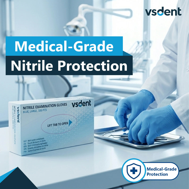 Blue Nitrile Gloves Case (1 Case = 10 Boxes)