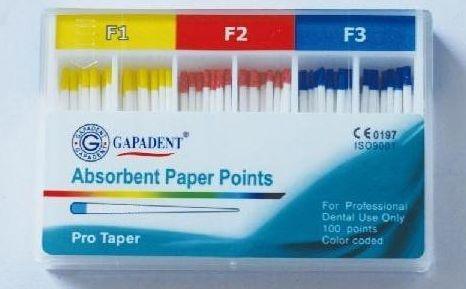 Absorbent Paper Points - F1, F2, F3 Assorted (100 Points)