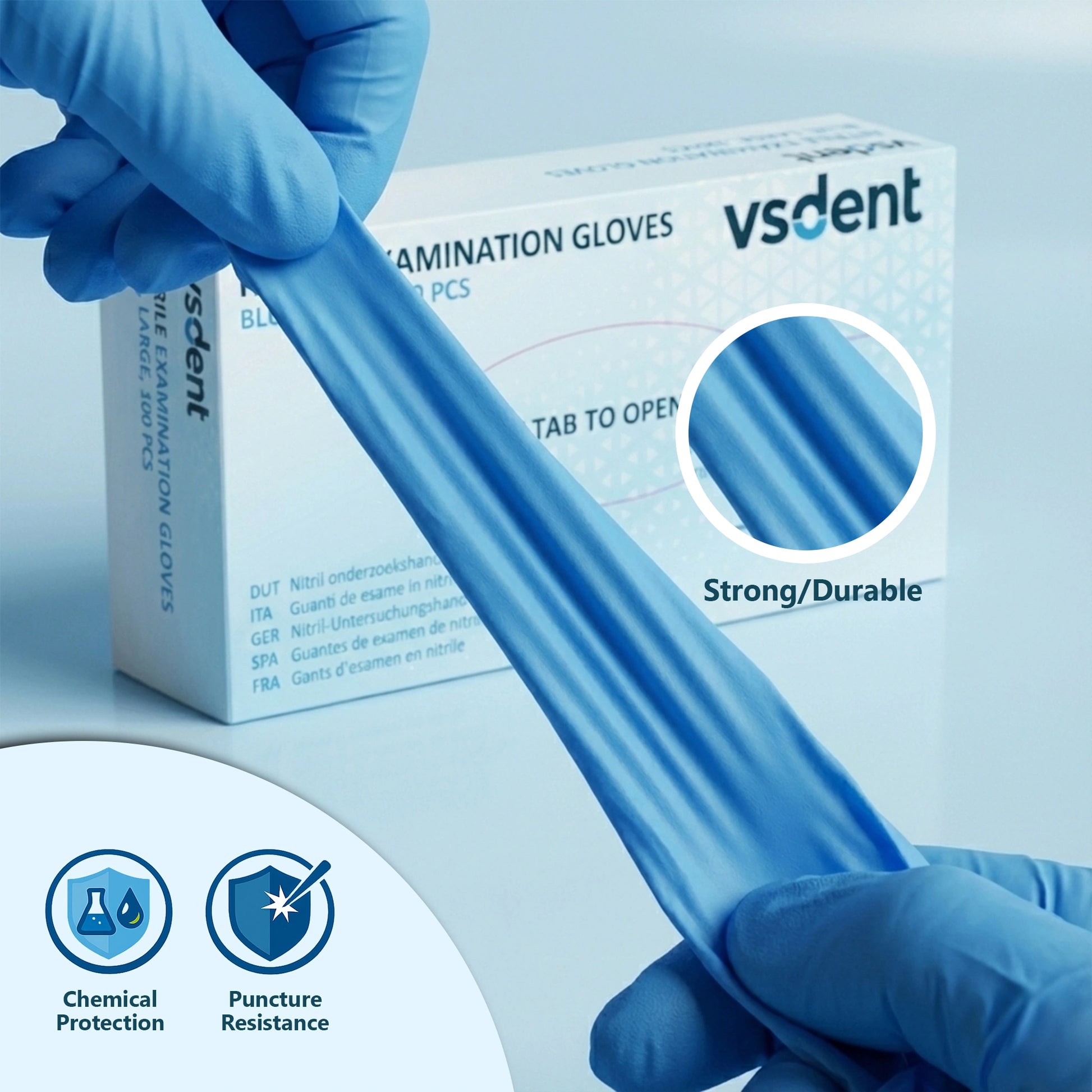 Blue Nitrile Gloves Pack Of 100