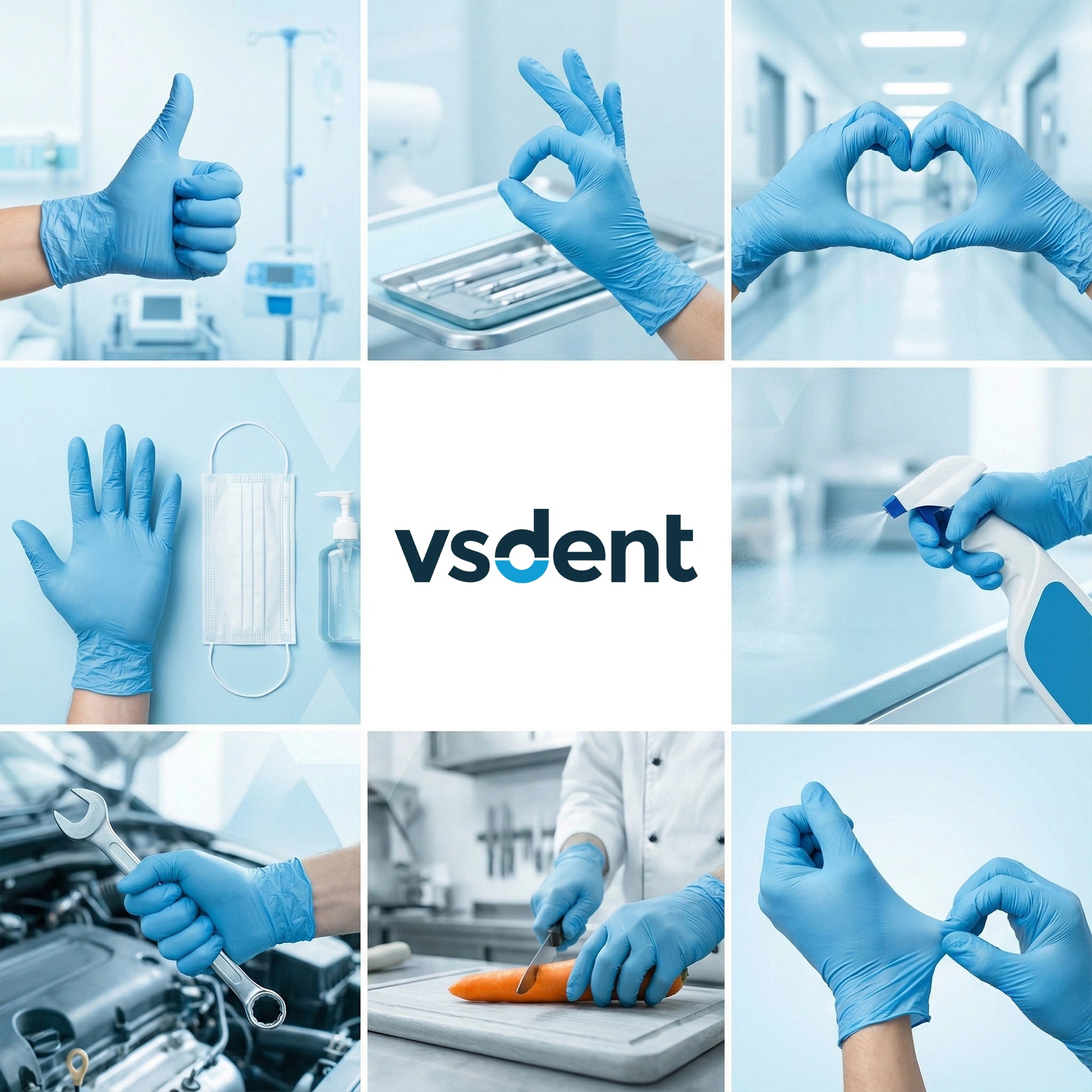 Blue Nitrile Gloves Pack Of 100