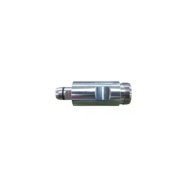 Metallic cylindrical object on a white background