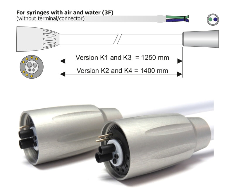 Denlux Kavo Compatible Tubing for Syringe (Generic) without Instrument Connector