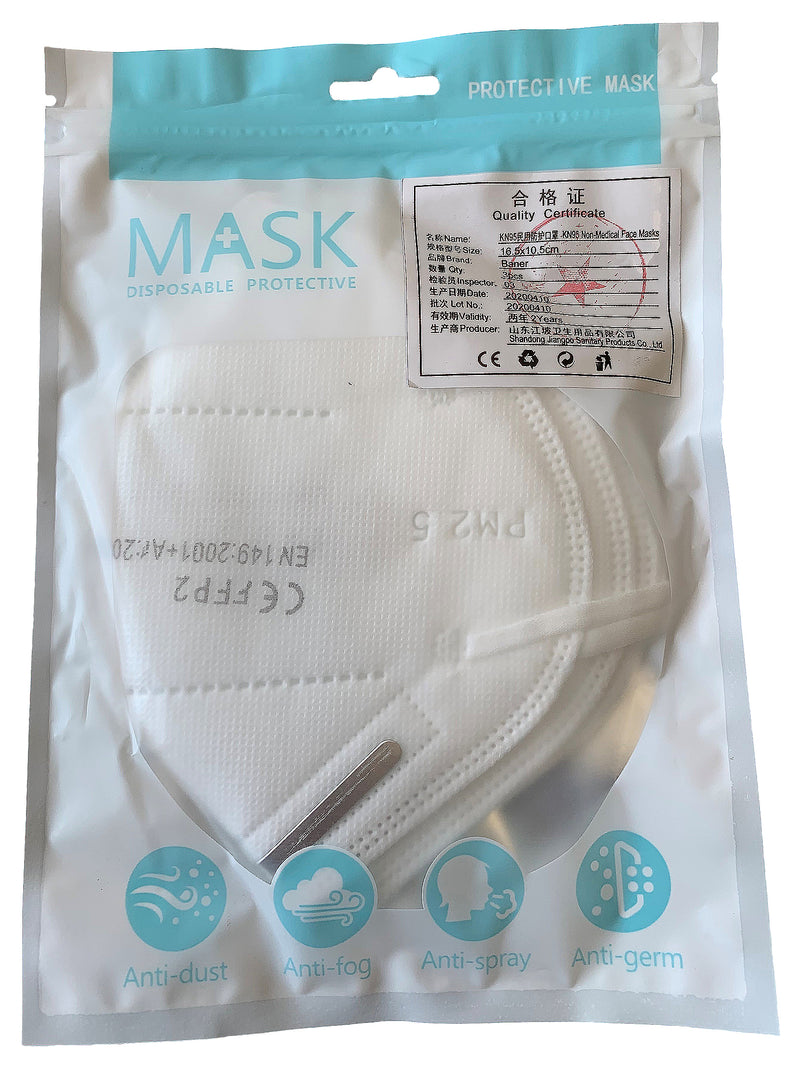 Disposable FFP2 (KN95) Face Mask (Pack of 3)